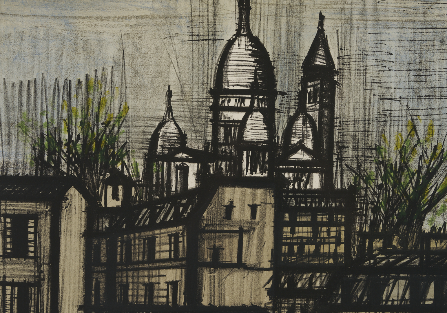 Lot 747: Bernard Buffet Signed Lithograph, Paris Le Sacre Coeur