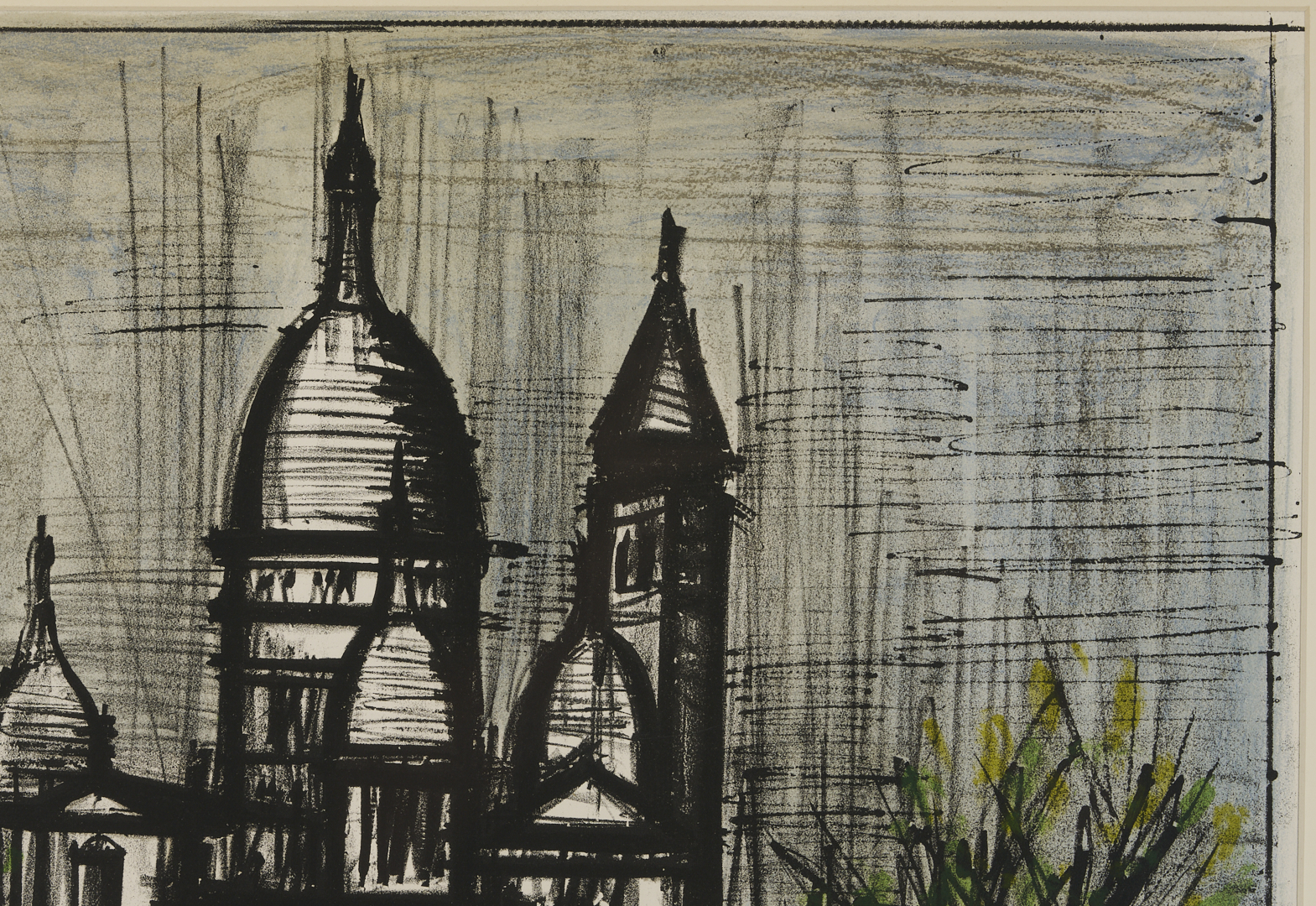 Lot 747: Bernard Buffet Signed Lithograph, Paris Le Sacre Coeur