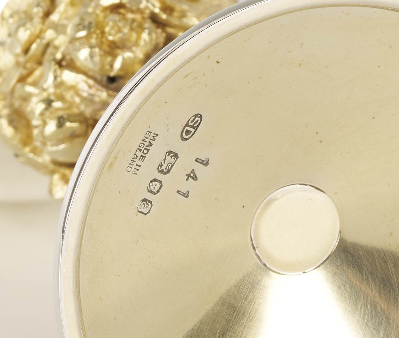 Lot 74: 4 Stuart Devlin Sterling Goblets, Grape Harbor, Dove Orchard Patterns