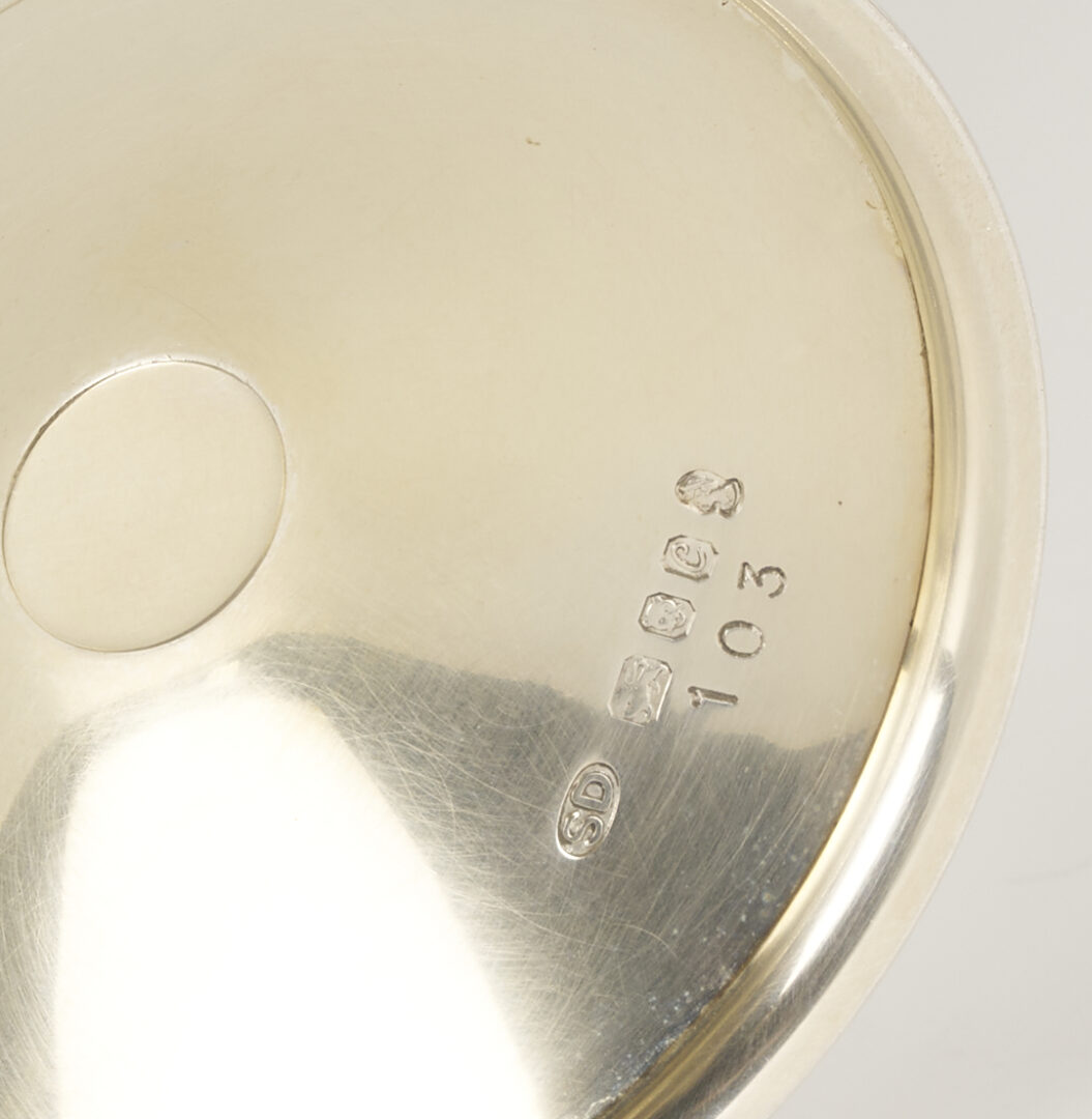 Lot 74: 4 Stuart Devlin Sterling Goblets, Grape Harbor, Dove Orchard Patterns