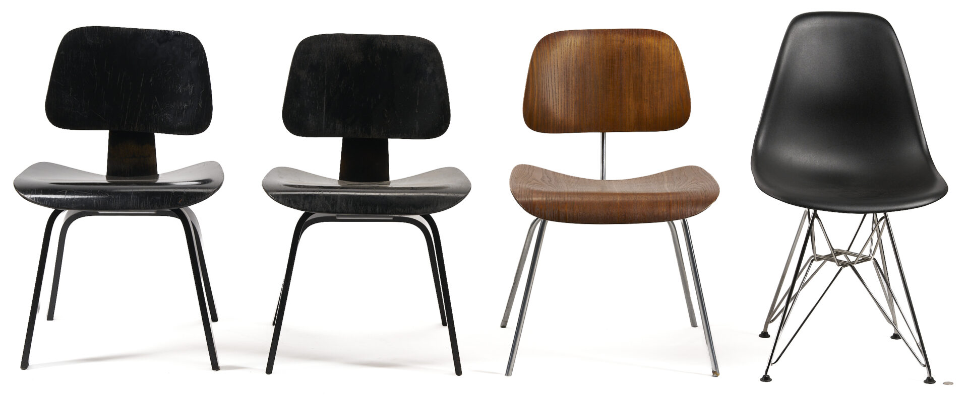 Lot 754: 4 Eames Designed Mid-Century Chairs