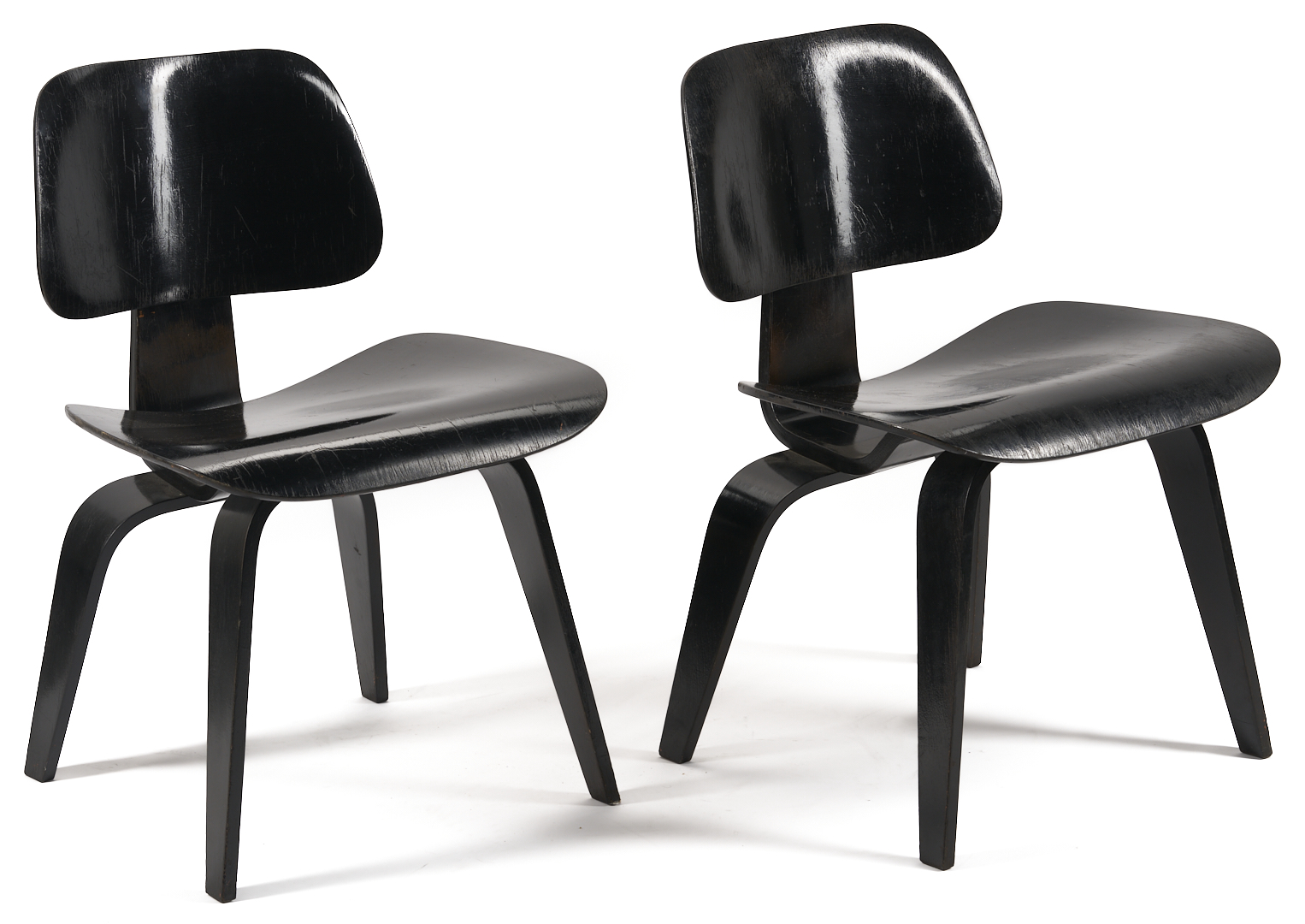 Lot 754: 4 Eames Designed Mid-Century Chairs