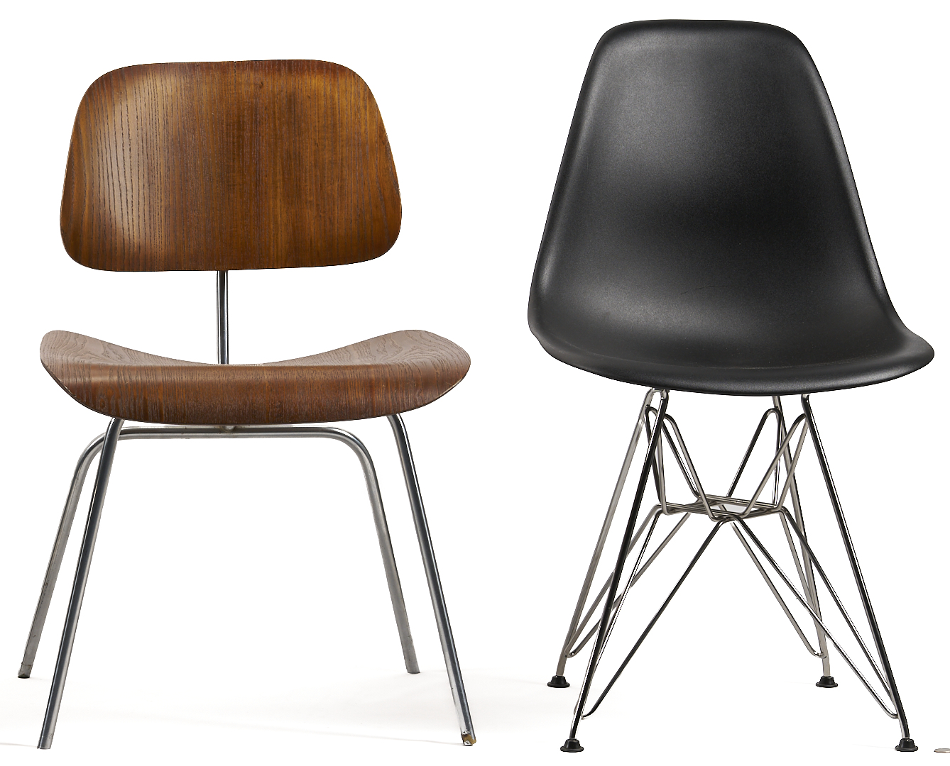 Lot 754: 4 Eames Designed Mid-Century Chairs