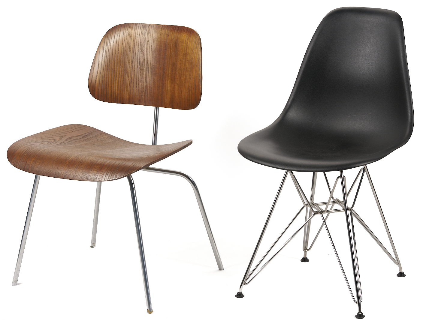 Lot 754: 4 Eames Designed Mid-Century Chairs