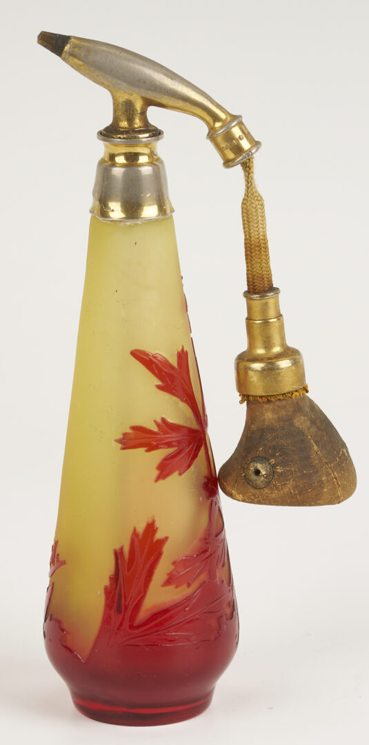 Lot 756: Galle Cameo Glass Atomizer & Daum Nancy France Art Deco Vase