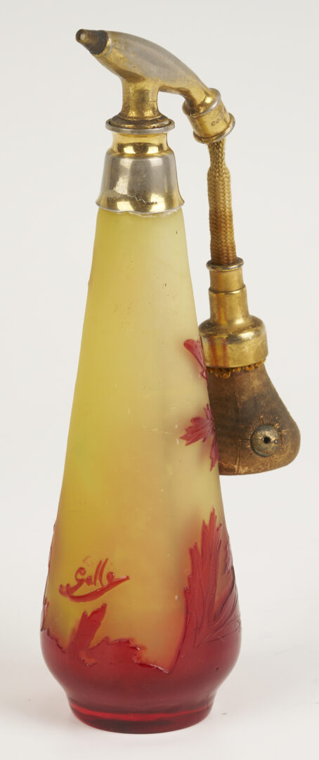 Lot 756: Galle Cameo Glass Atomizer & Daum Nancy France Art Deco Vase