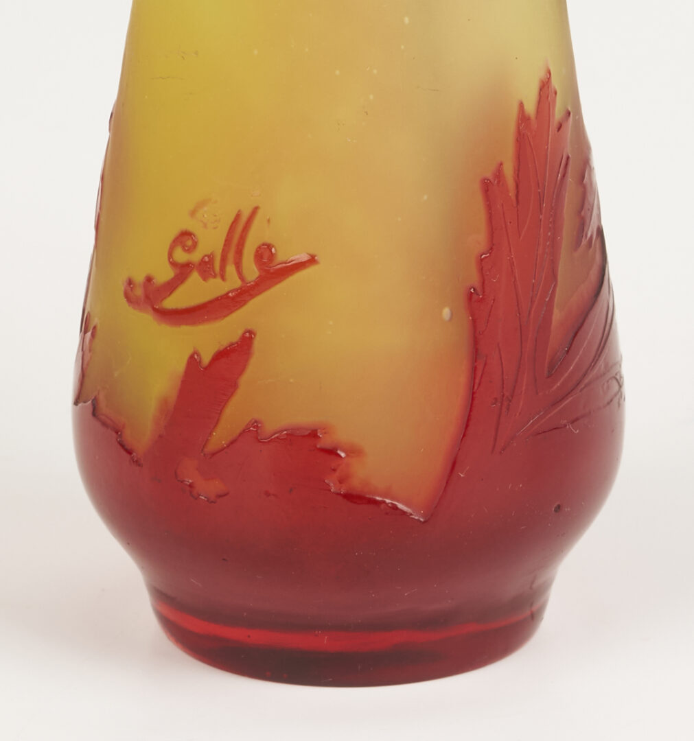 Lot 756: Galle Cameo Glass Atomizer & Daum Nancy France Art Deco Vase