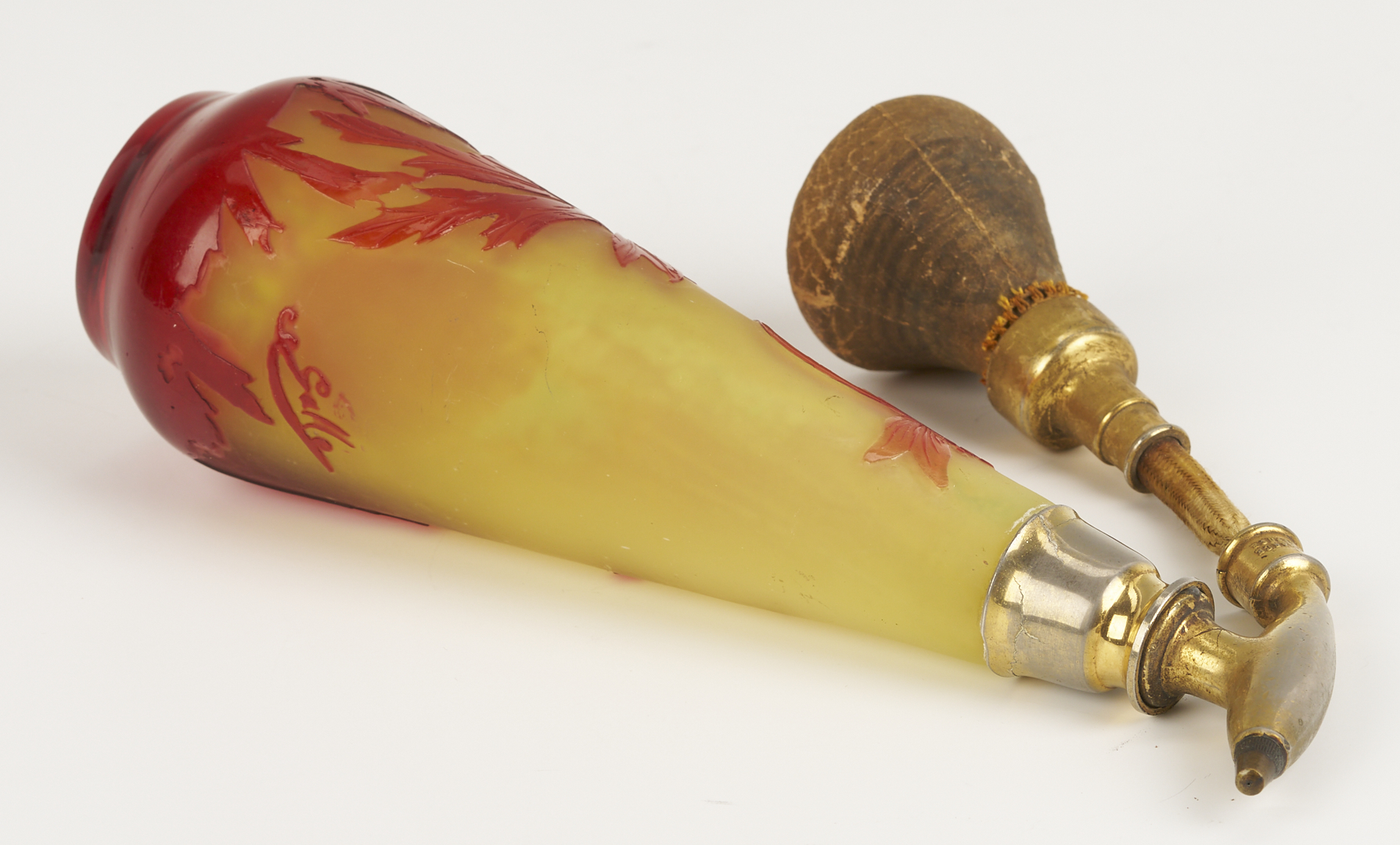 Lot 756: Galle Cameo Glass Atomizer & Daum Nancy France Art Deco Vase