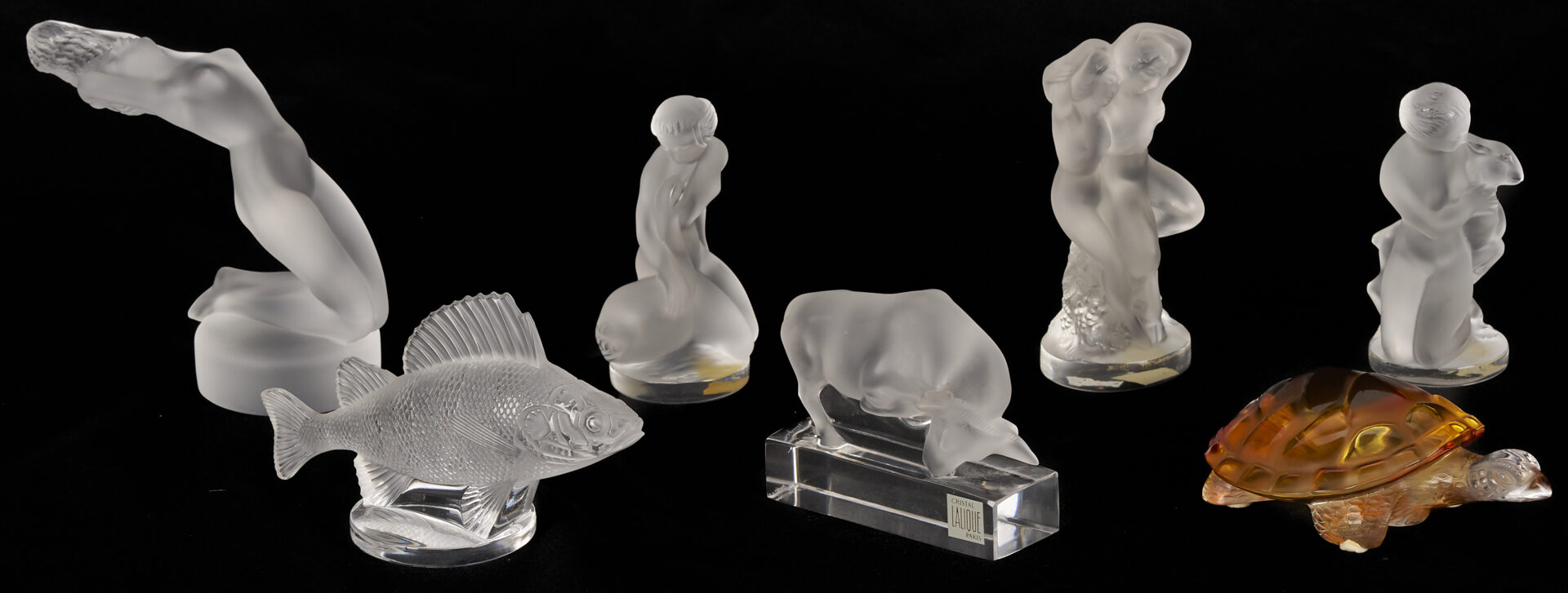 Lot 758: 7 Lalique Glass Figures & Sculptures