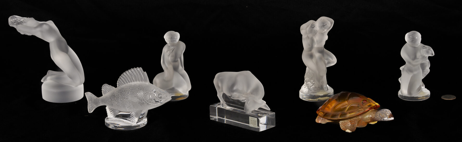 Lot 758: 7 Lalique Glass Figures & Sculptures
