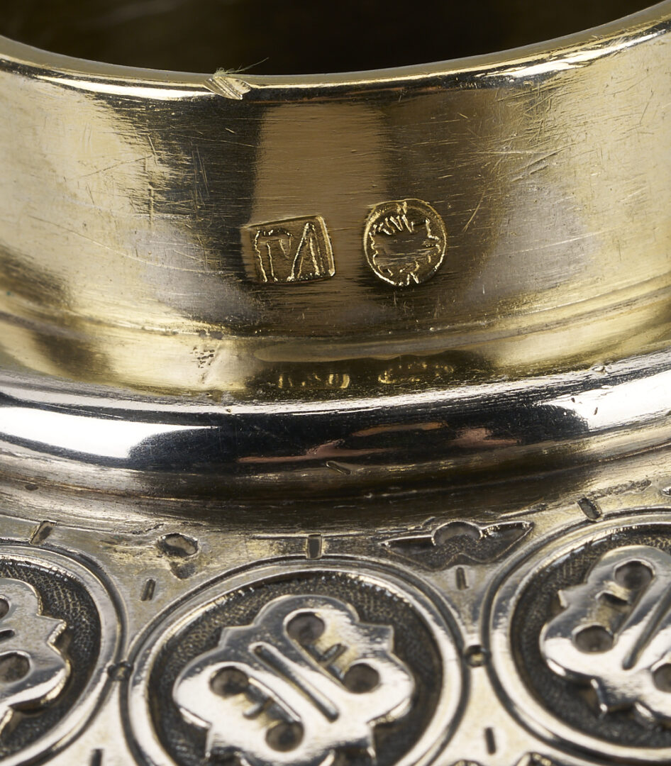 Lot 75: 19th C. Russian Silver Tea Caddy plus Christofle S/P Tea Caddy