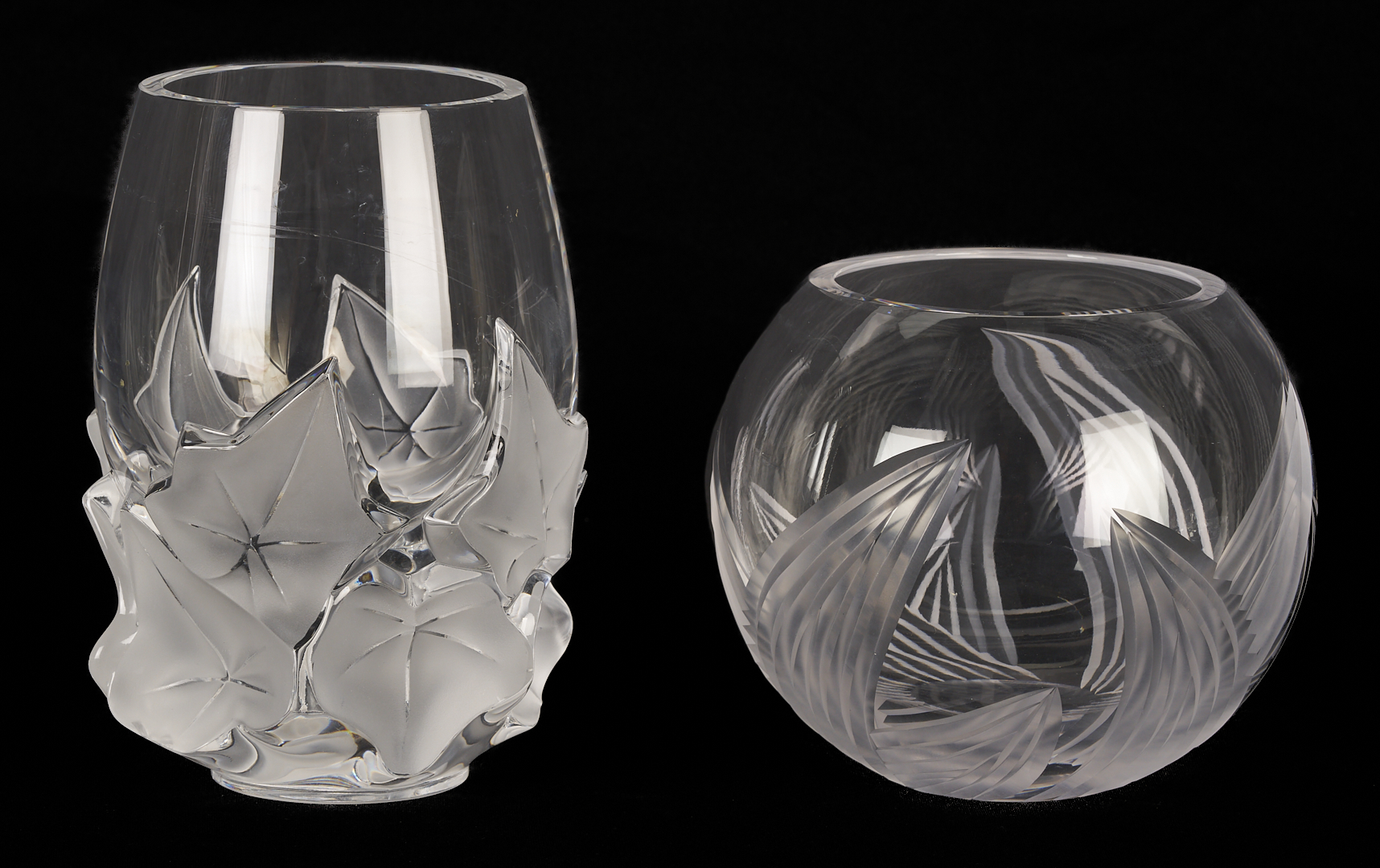 Lot 760: 4 Crystal Table Items, incl. Lalique