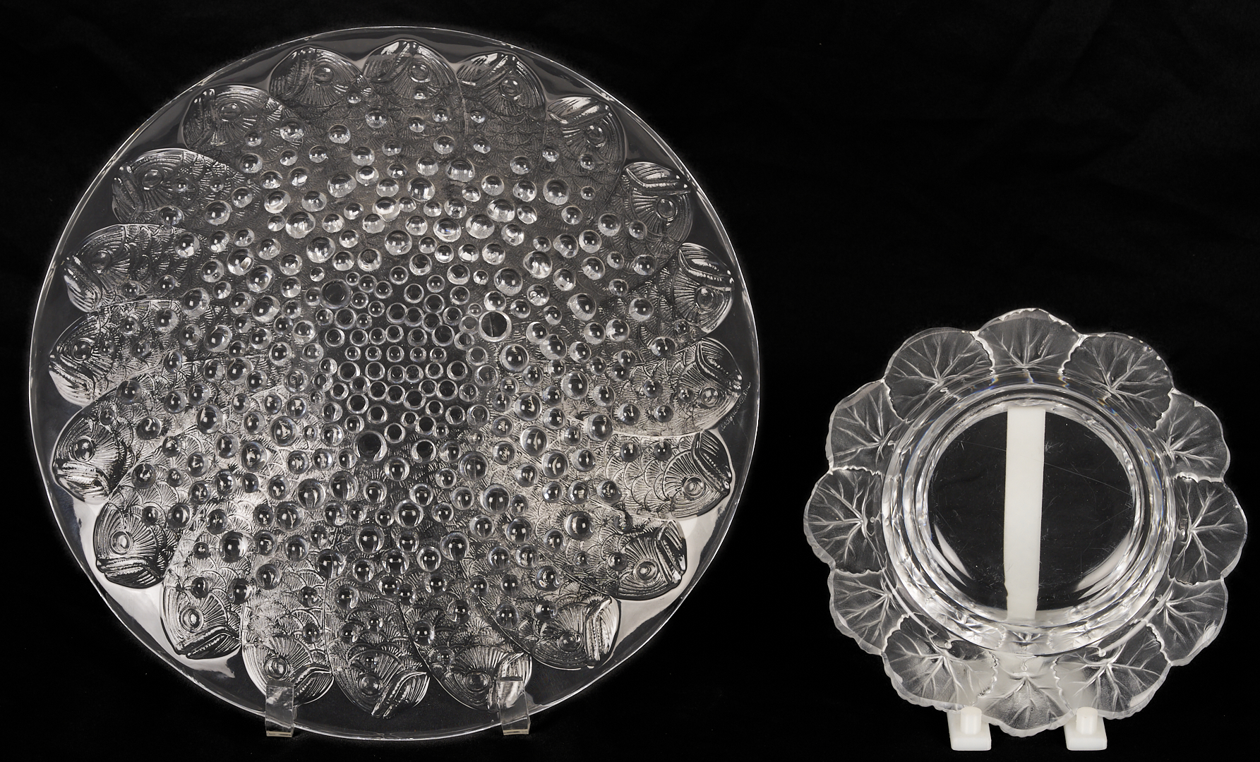 Lot 760: 4 Crystal Table Items, incl. Lalique