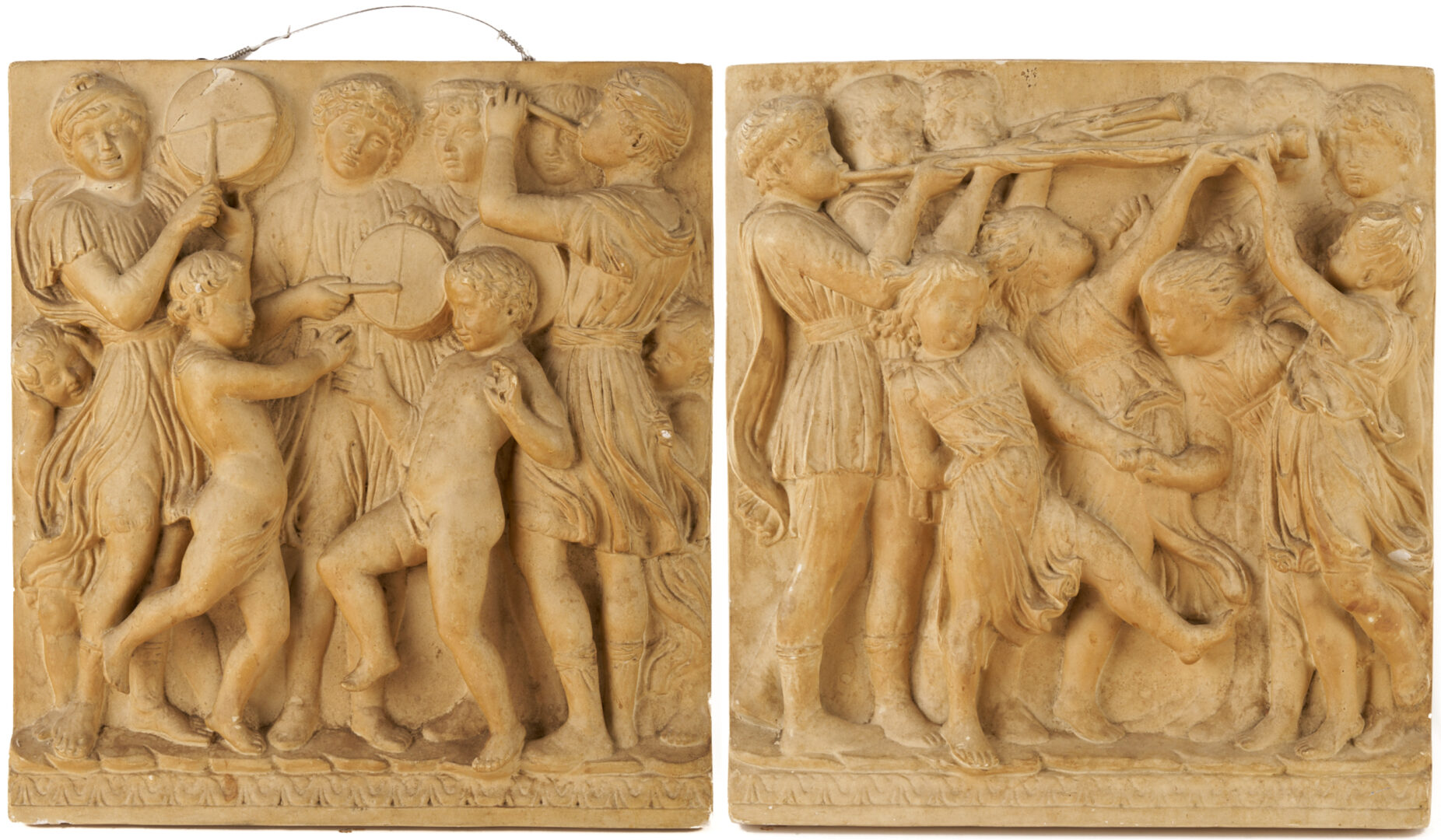 Lot 764: Pair of Pietro Caproni Plaster Casts after Della Robia