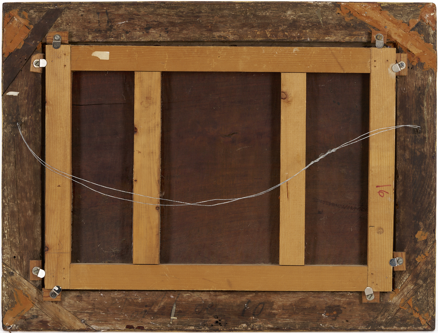 Lot 767: Continental School Oil on Panel Landscape Painting