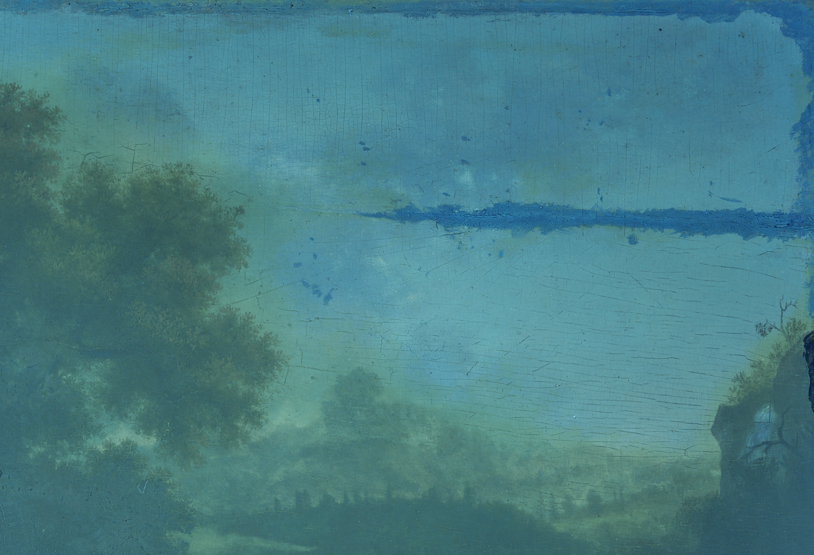 Lot 767: Continental School Oil on Panel Landscape Painting