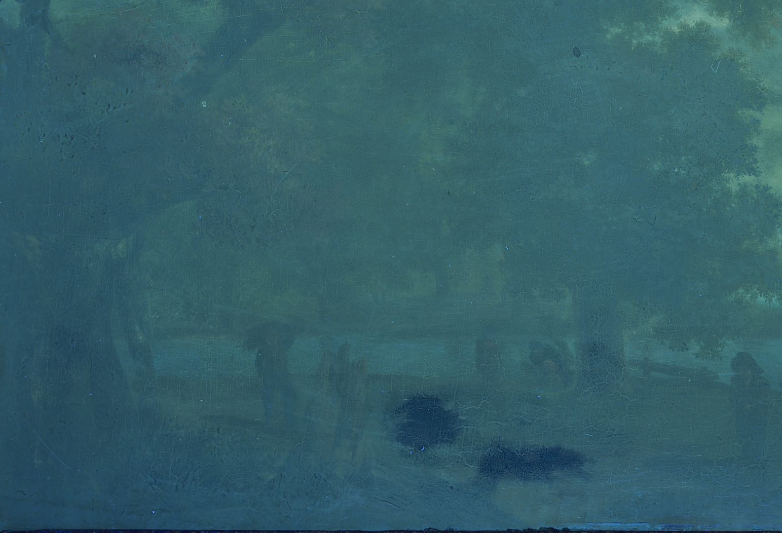 Lot 767: Continental School Oil on Panel Landscape Painting