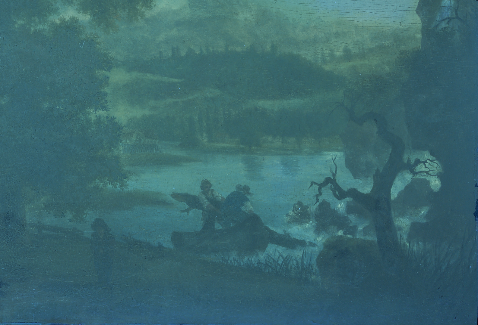 Lot 767: Continental School Oil on Panel Landscape Painting