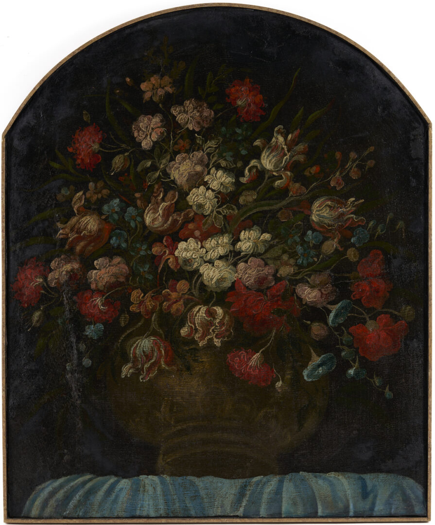 Lot 768: Dutch School O/C Floral Still Life Painting