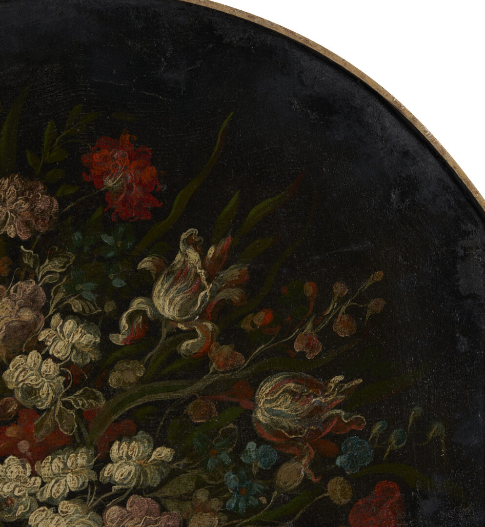 Lot 768: Dutch School O/C Floral Still Life Painting