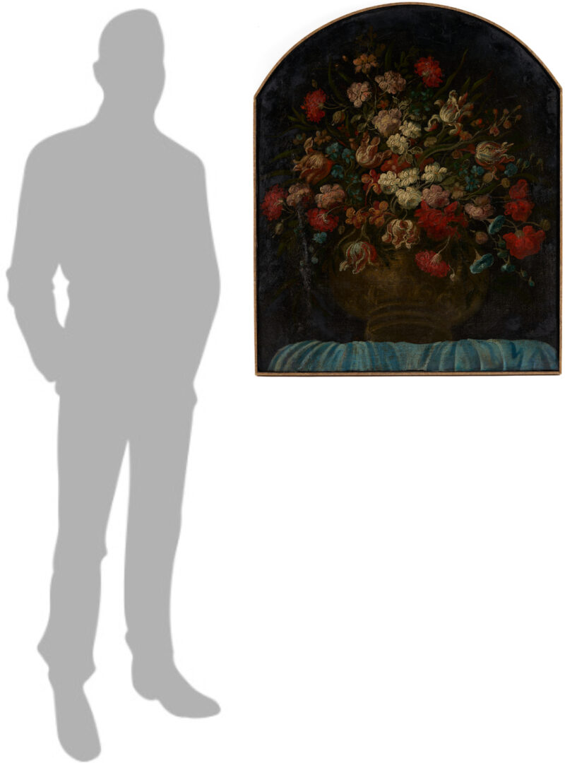 Lot 768: Dutch School O/C Floral Still Life Painting