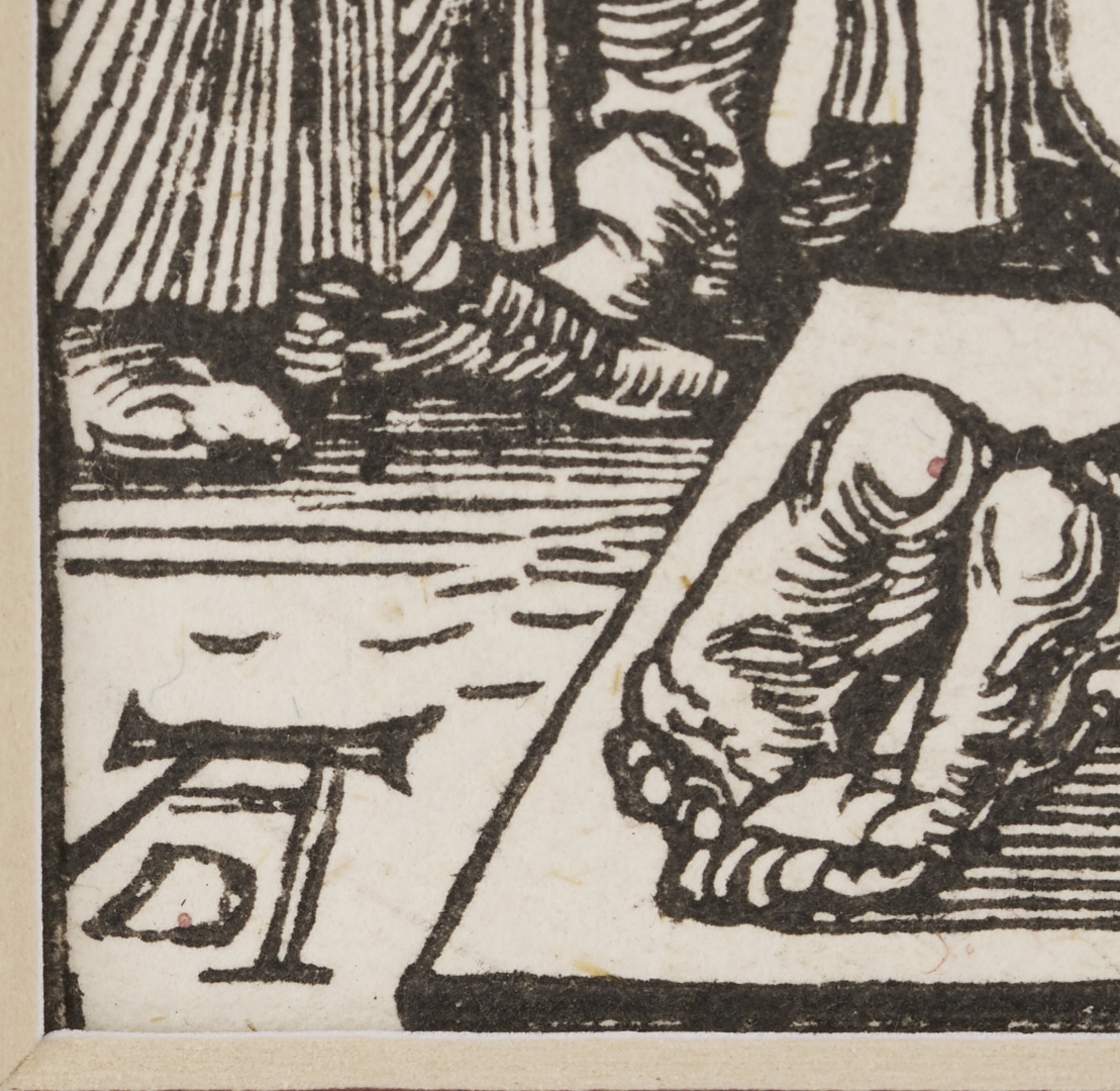 Lot 769: Albrecht Durer Woodcut, Christ Crowned w/ Thorns from The Small Passion