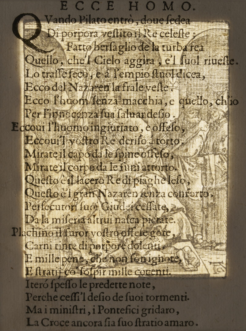 Lot 769: Albrecht Durer Woodcut, Christ Crowned w/ Thorns from The Small Passion