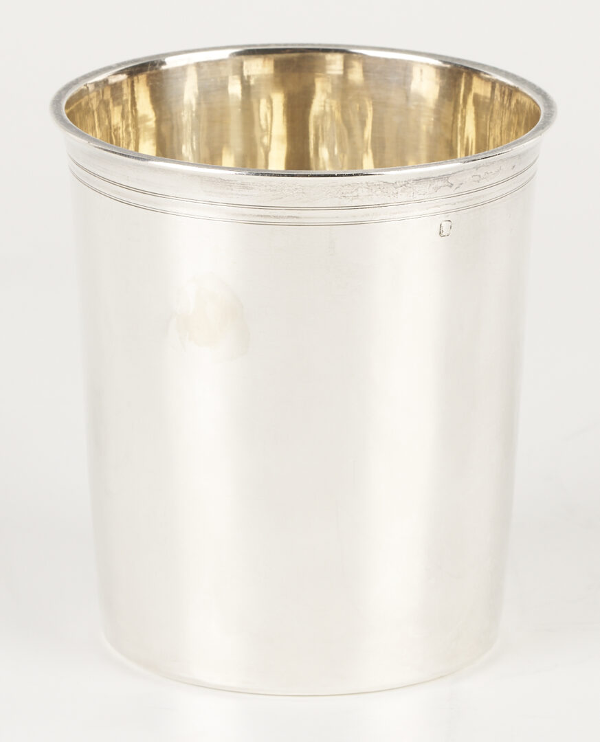 Lot 76: Scottish Sterling Inkstand & French Sterling Beaker