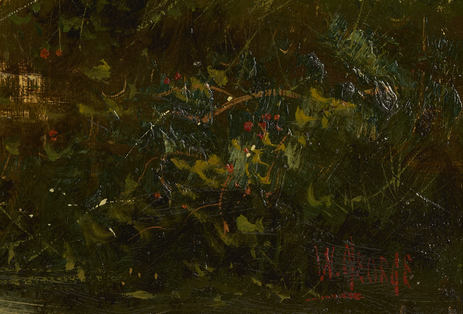 Lot 770: Large W. George English Landscape Oil, Near Maidenhead on Thames