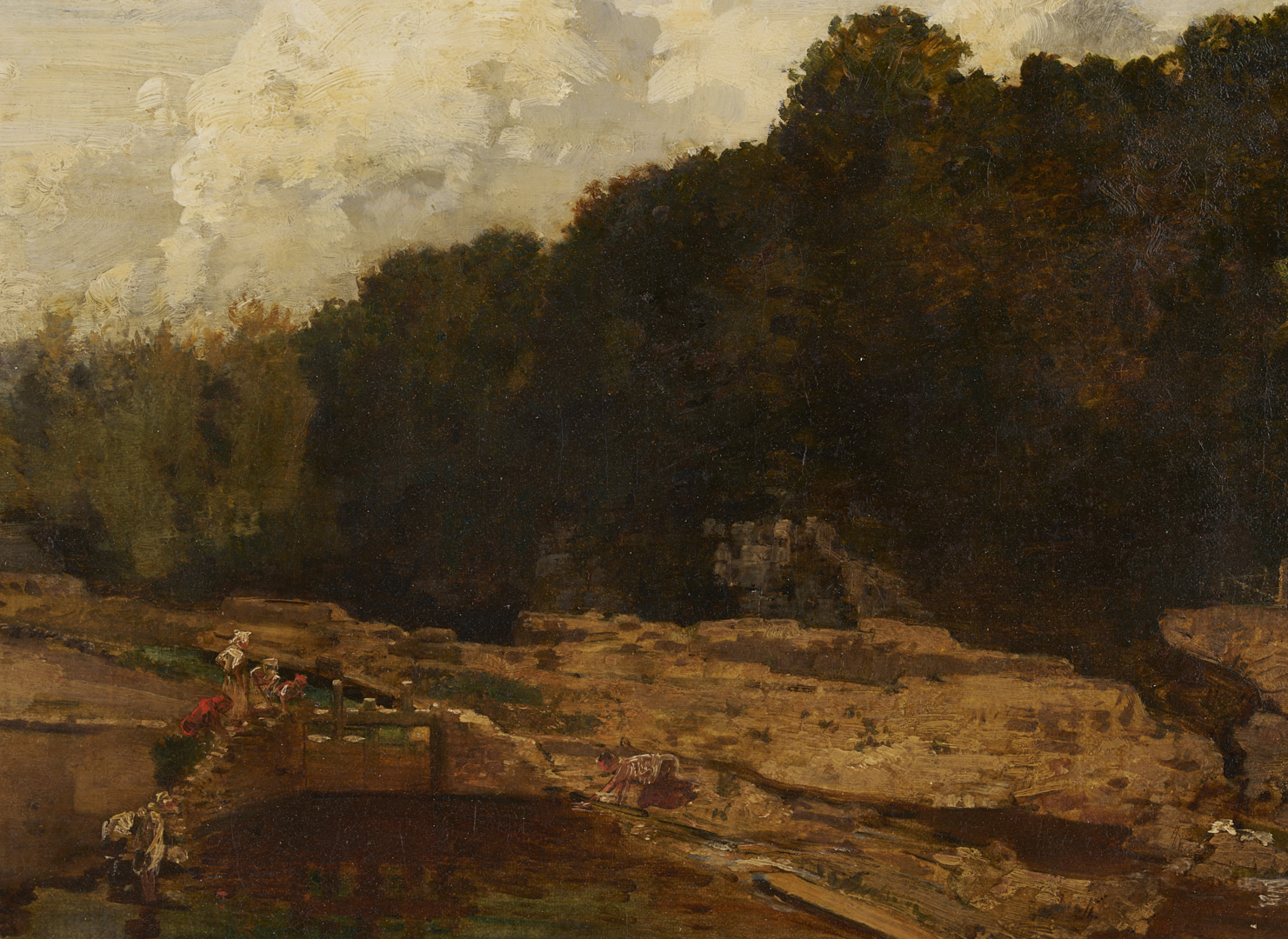 Lot 771: Robert Noble O/C Painting, Scottish Landscape with River