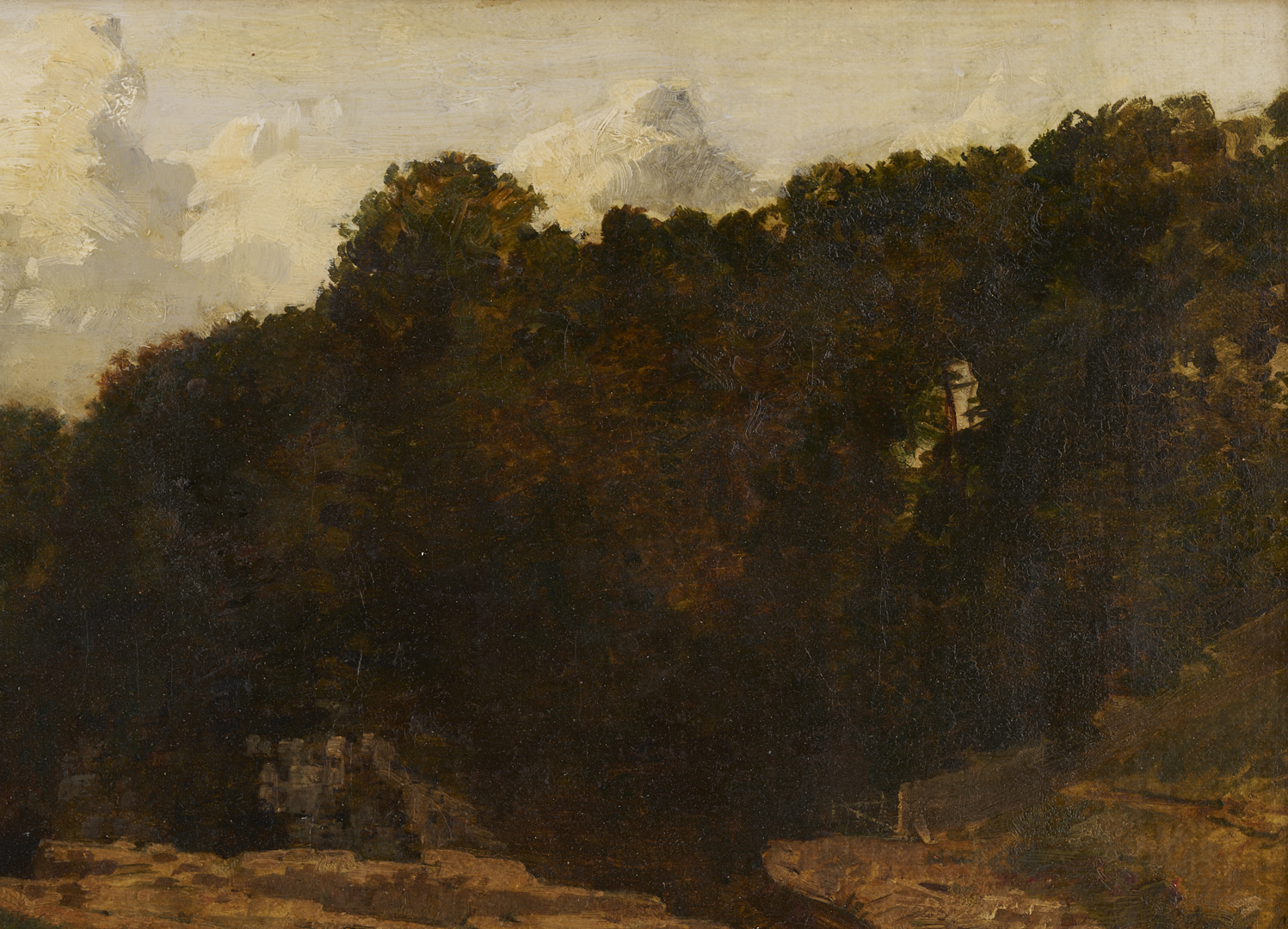 Lot 771: Robert Noble O/C Painting, Scottish Landscape with River