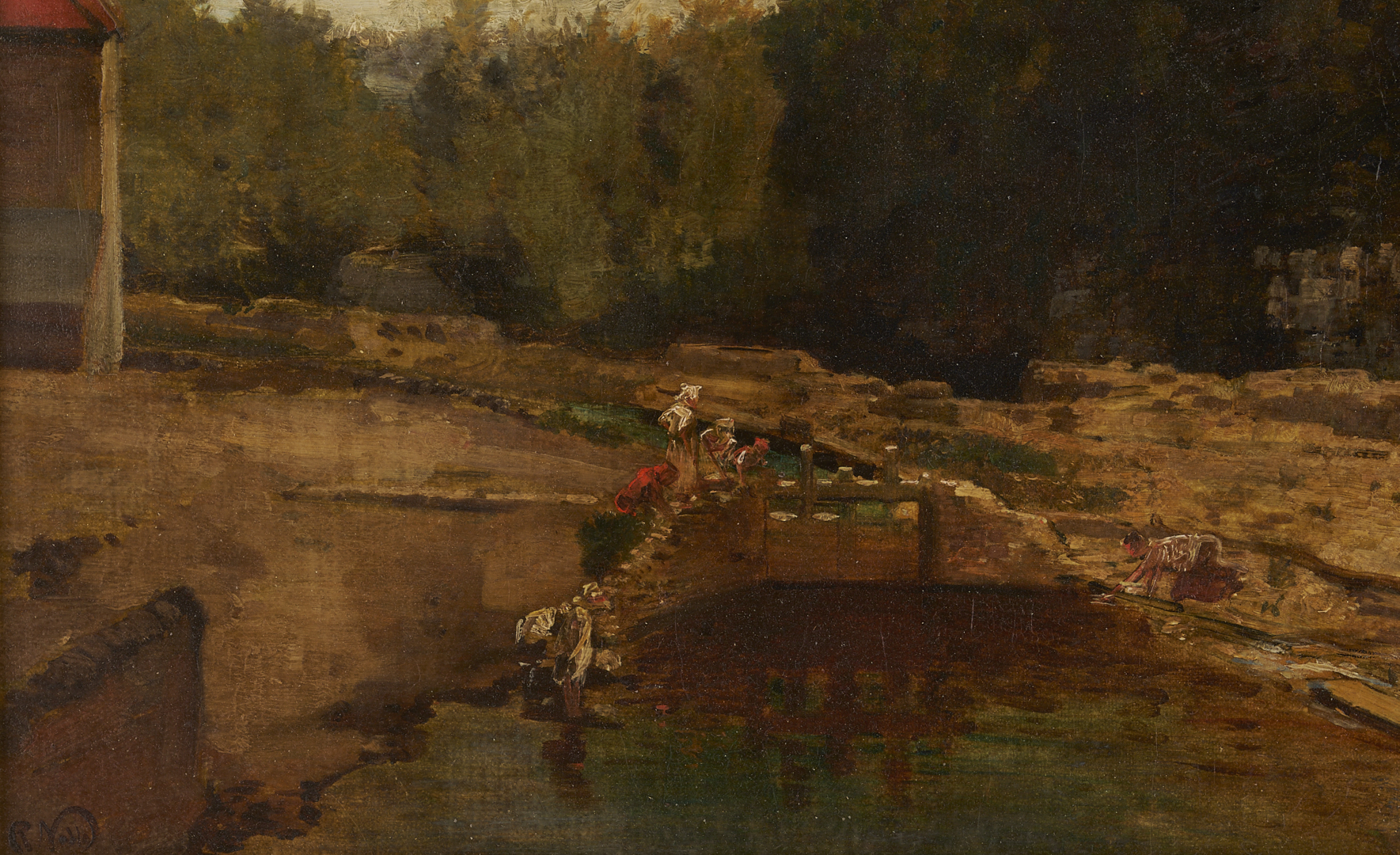 Lot 771: Robert Noble O/C Painting, Scottish Landscape with River