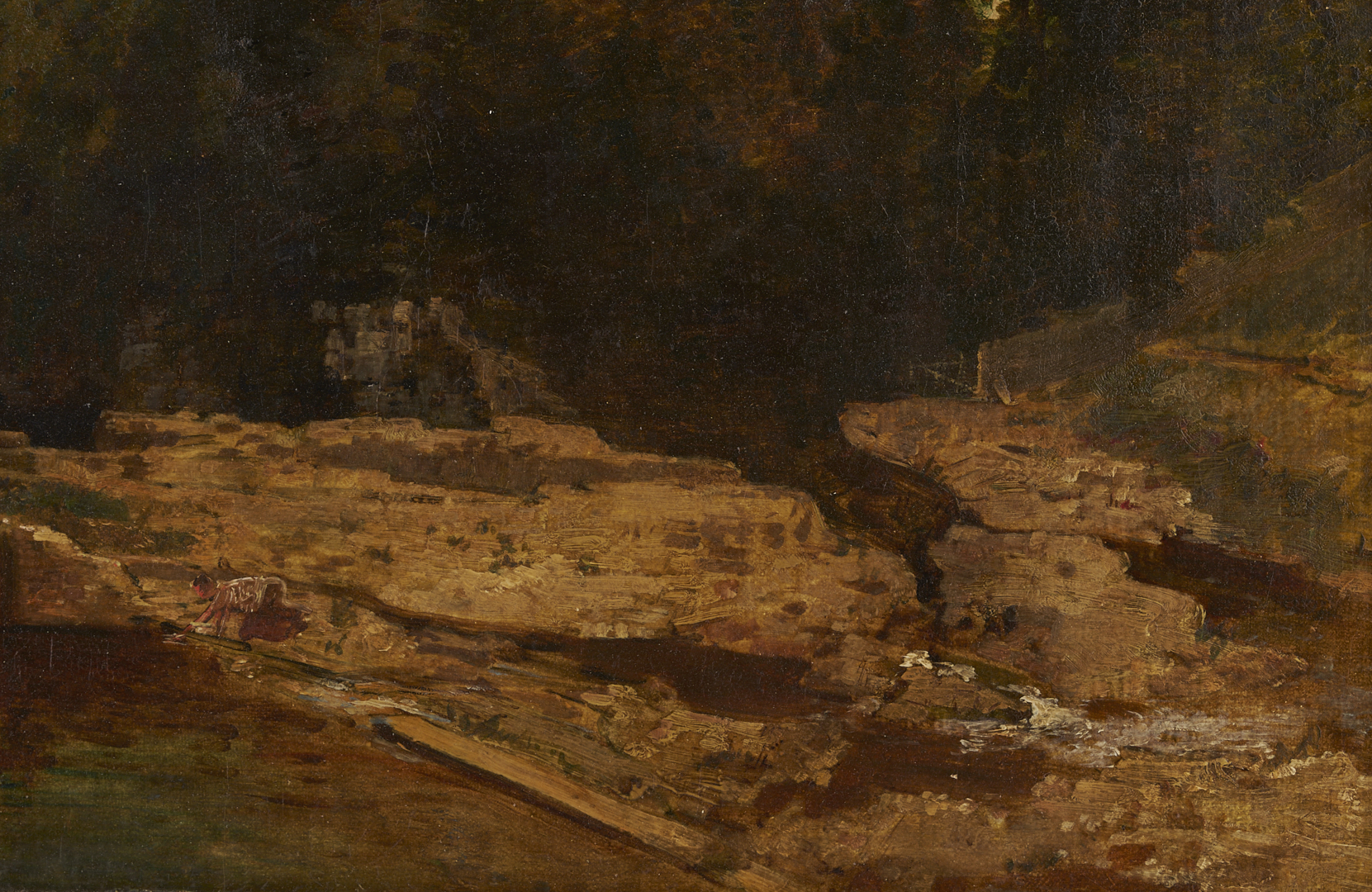 Lot 771: Robert Noble O/C Painting, Scottish Landscape with River