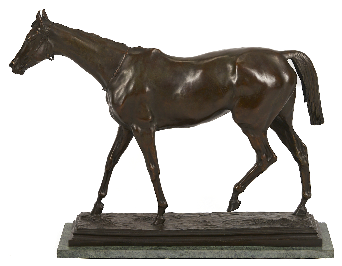 Lot 773: After Isidore Bonheur Large Bronze Horse Sculpture
