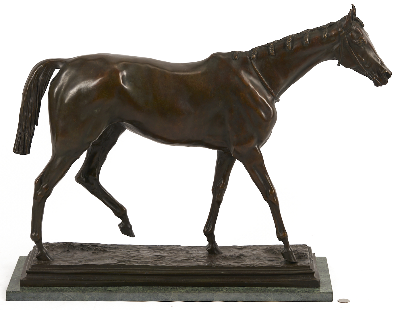 Lot 773: After Isidore Bonheur Large Bronze Horse Sculpture