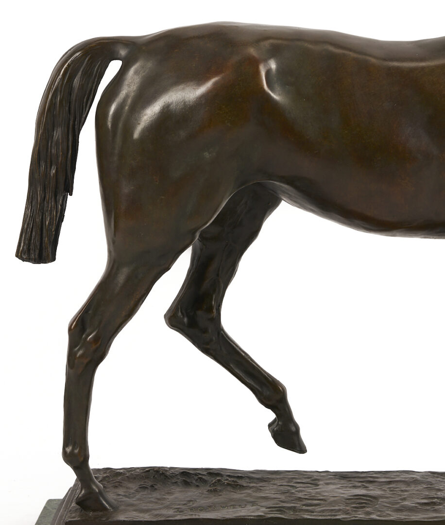 Lot 773: After Isidore Bonheur Large Bronze Horse Sculpture