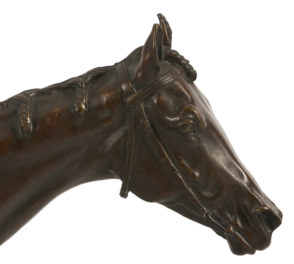 Lot 773: After Isidore Bonheur Large Bronze Horse Sculpture