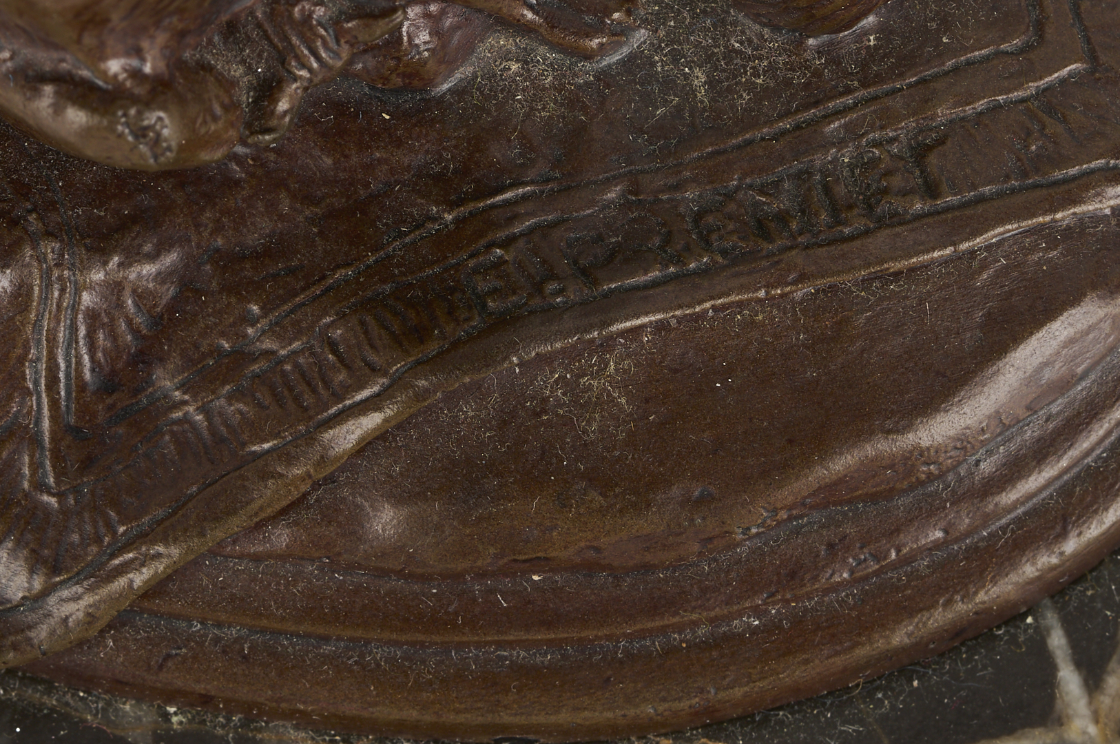 Lot 774: Emmanuel Fremiet Bronze Sculpture, Cat with Yarn