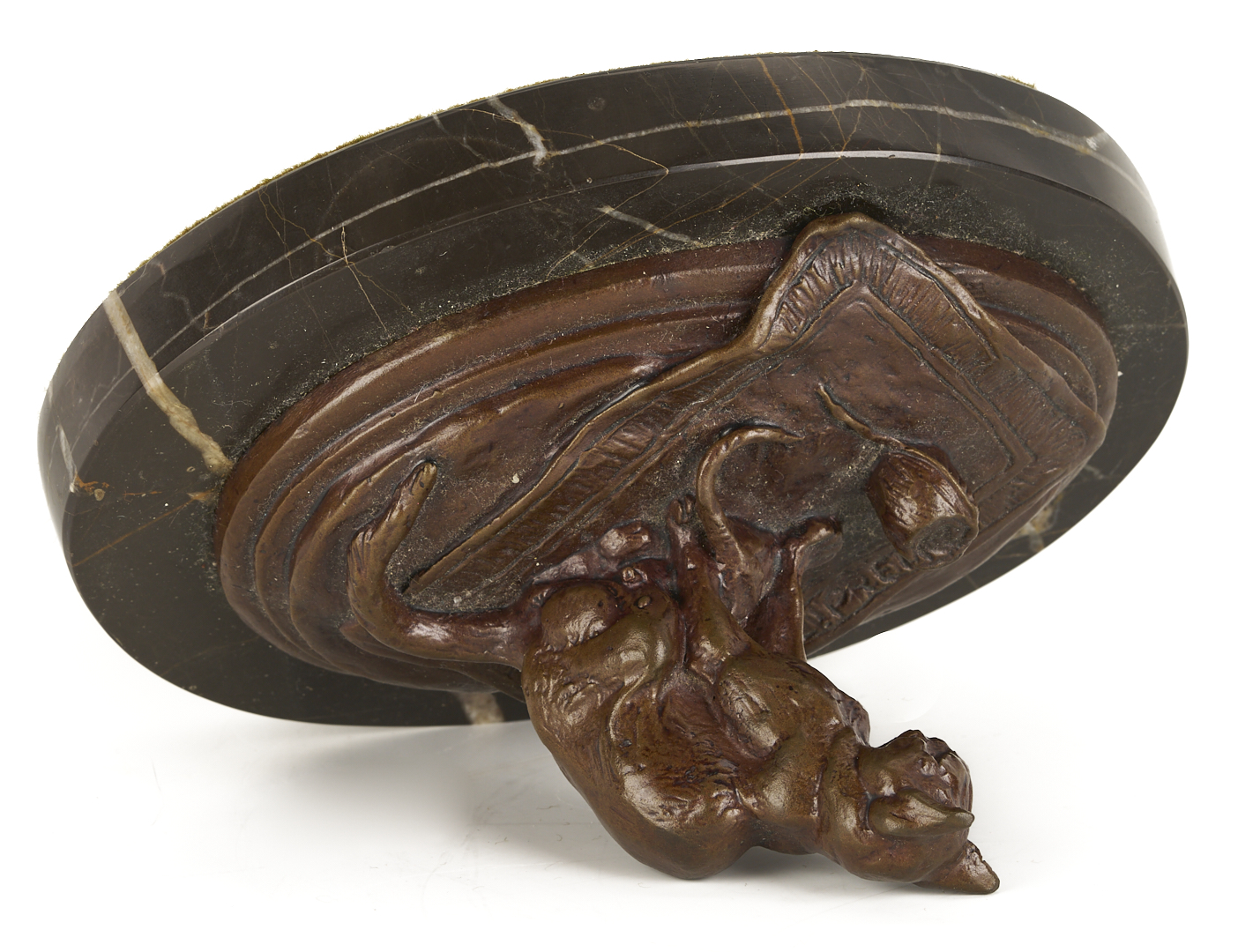 Lot 774: Emmanuel Fremiet Bronze Sculpture, Cat with Yarn