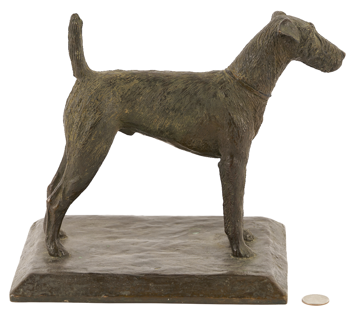 Lot 775: J.W. Mitchell Bronze Sculpture, Airedale Terrier
