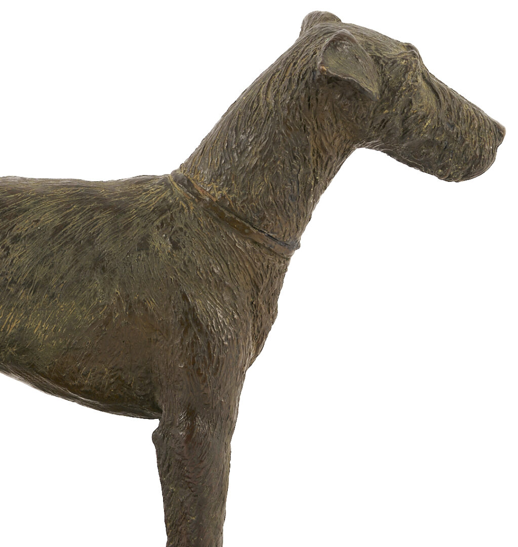 Lot 775: J.W. Mitchell Bronze Sculpture, Airedale Terrier