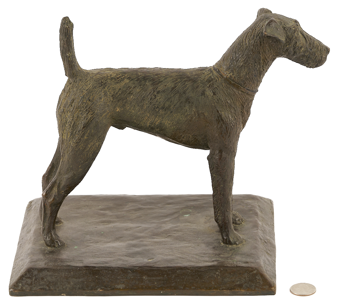 Lot 775: J.W. Mitchell Bronze Sculpture, Airedale Terrier