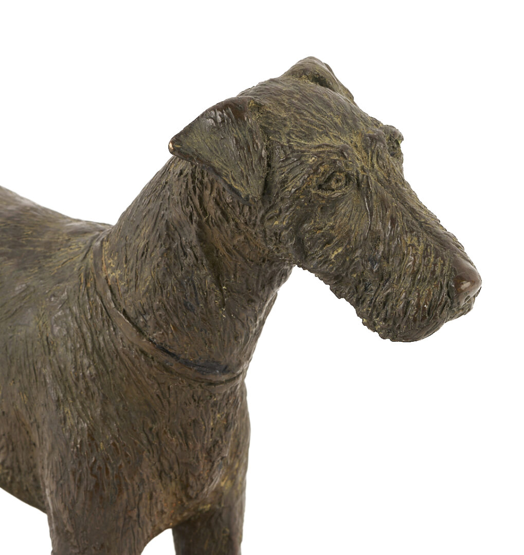 Lot 775: J.W. Mitchell Bronze Sculpture, Airedale Terrier