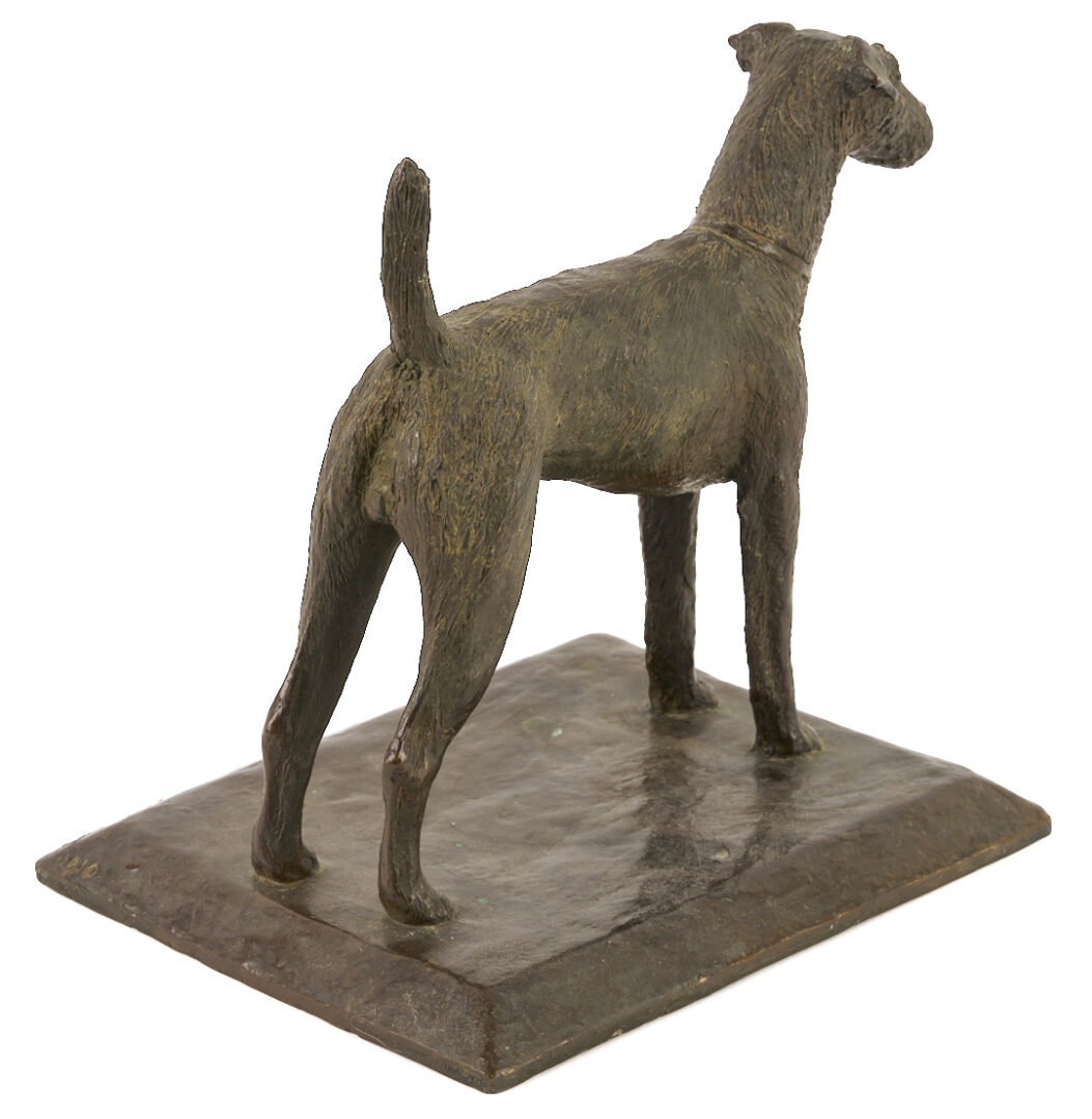 Lot 775: J.W. Mitchell Bronze Sculpture, Airedale Terrier