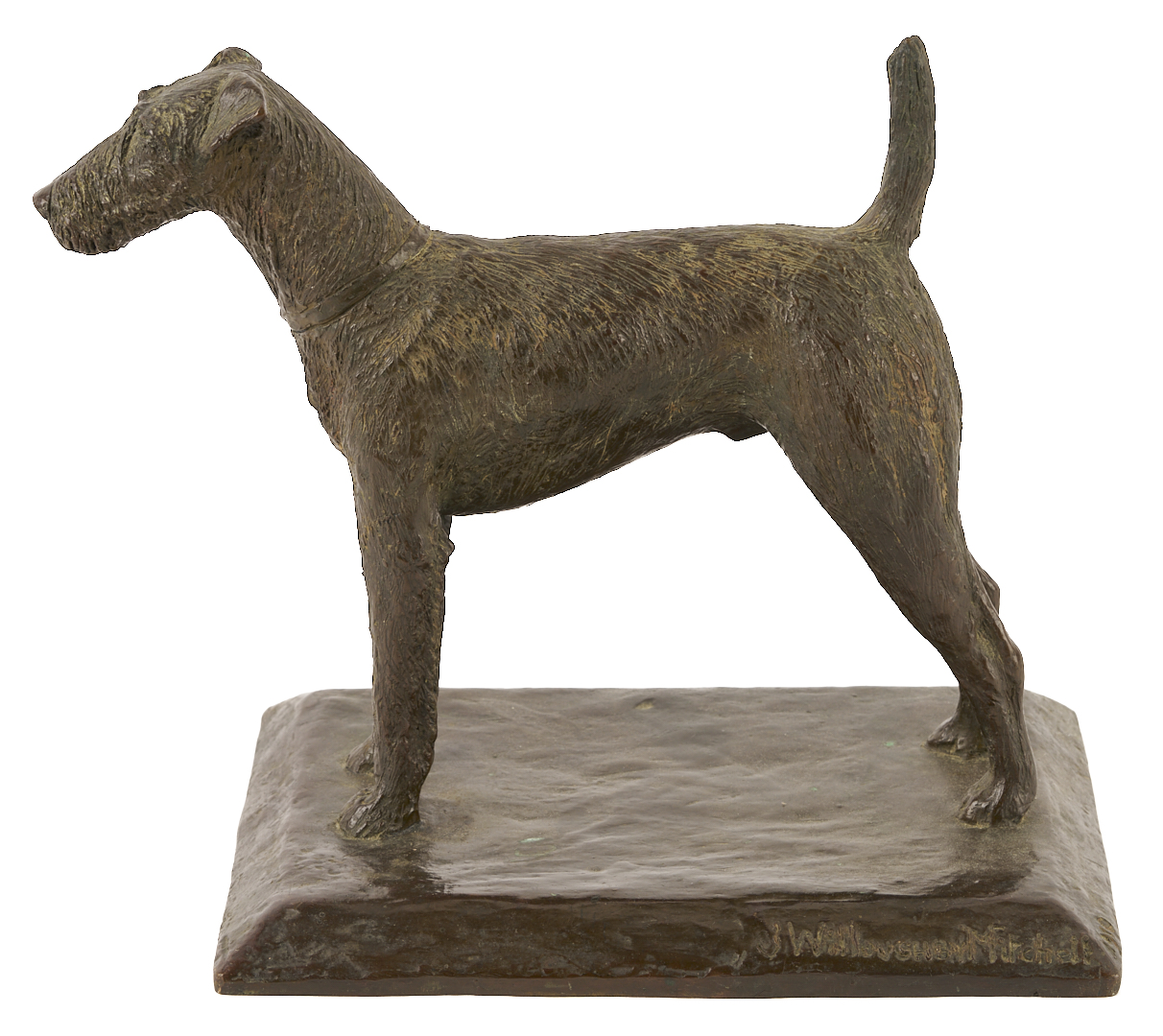 Lot 775: J.W. Mitchell Bronze Sculpture, Airedale Terrier