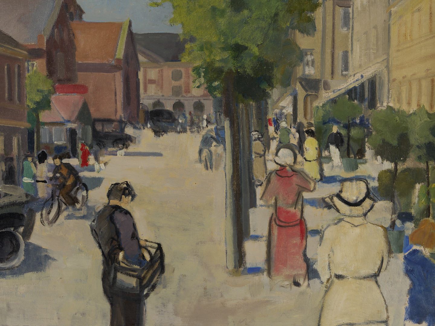 Lot 776: Victor Jensen O/C, 1920s Street Scene