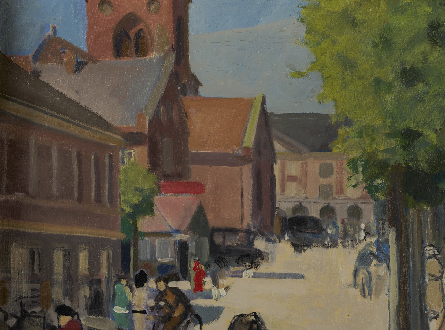 Lot 776: Victor Jensen O/C, 1920s Street Scene