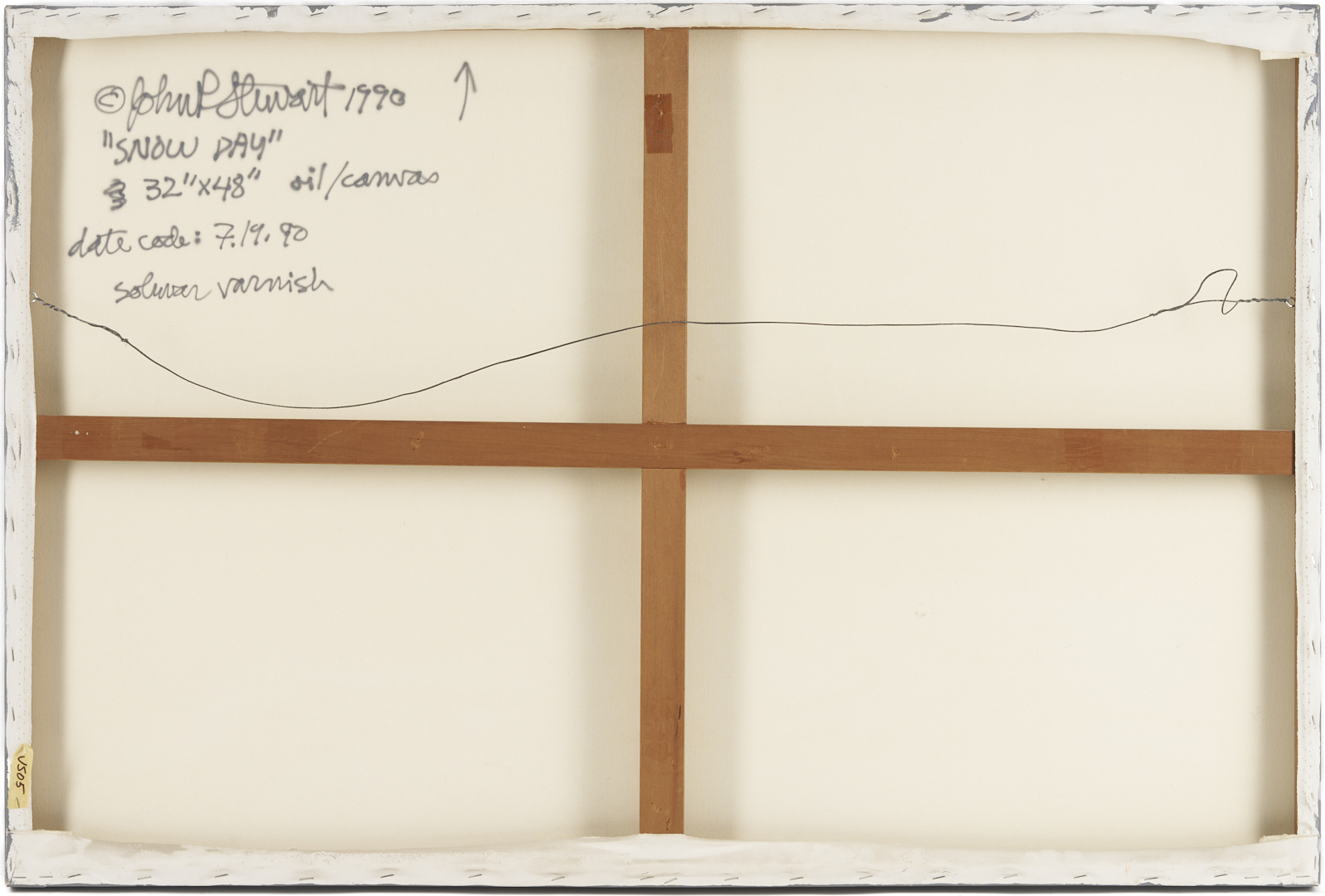 Lot 778: John Stewart O/C Painting, Snow Day