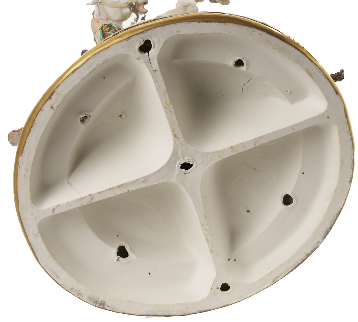 Lot 781: Large Capodimonte Ceramic Battle Sculpture