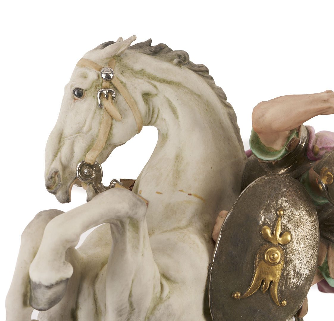 Lot 781: Large Capodimonte Ceramic Battle Sculpture